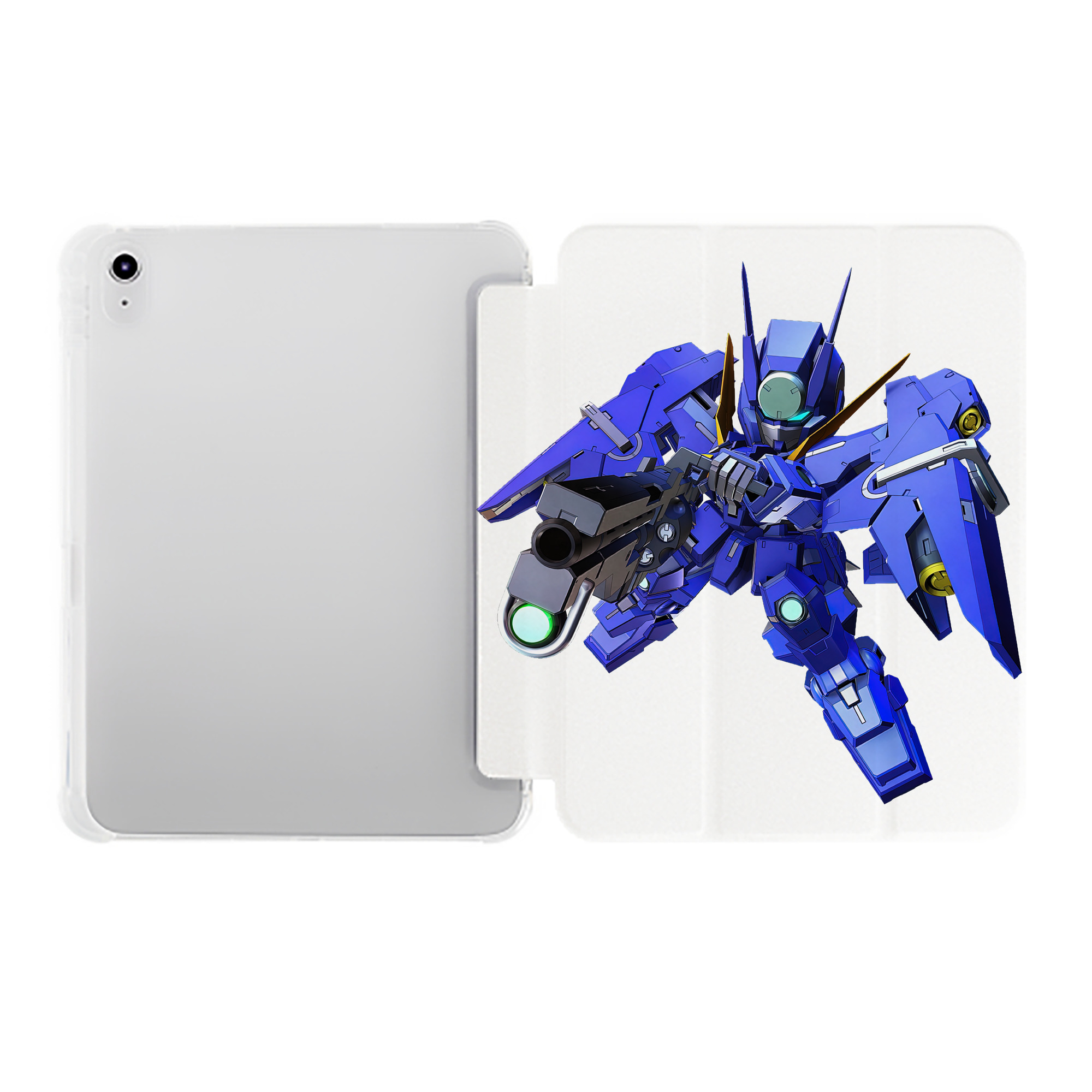 （画像用） 機動戦士ガンダム Mobile Suit Gundam IPad ケース ペン収納付き 三つ折りスタンド PUレザー×シリコン 対応機種9.5/10.5/10.9インチ